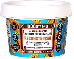 Rekonstruierende Haarmaske mit Papaya und pflanzlichem Keratin  - Lola Cosmetics Be(M)dita Ghee Papaya & Queratina Vegetal Reconstruction Mask — Bild N1