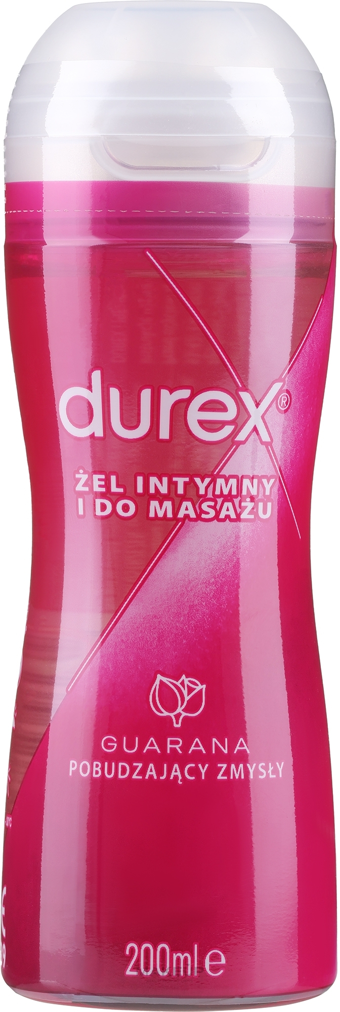 2in1 Massage- und Gleitgel mit Guarana-Extrakt - Durex Play Massage 2 in 1 Sensual — Bild 200 ml