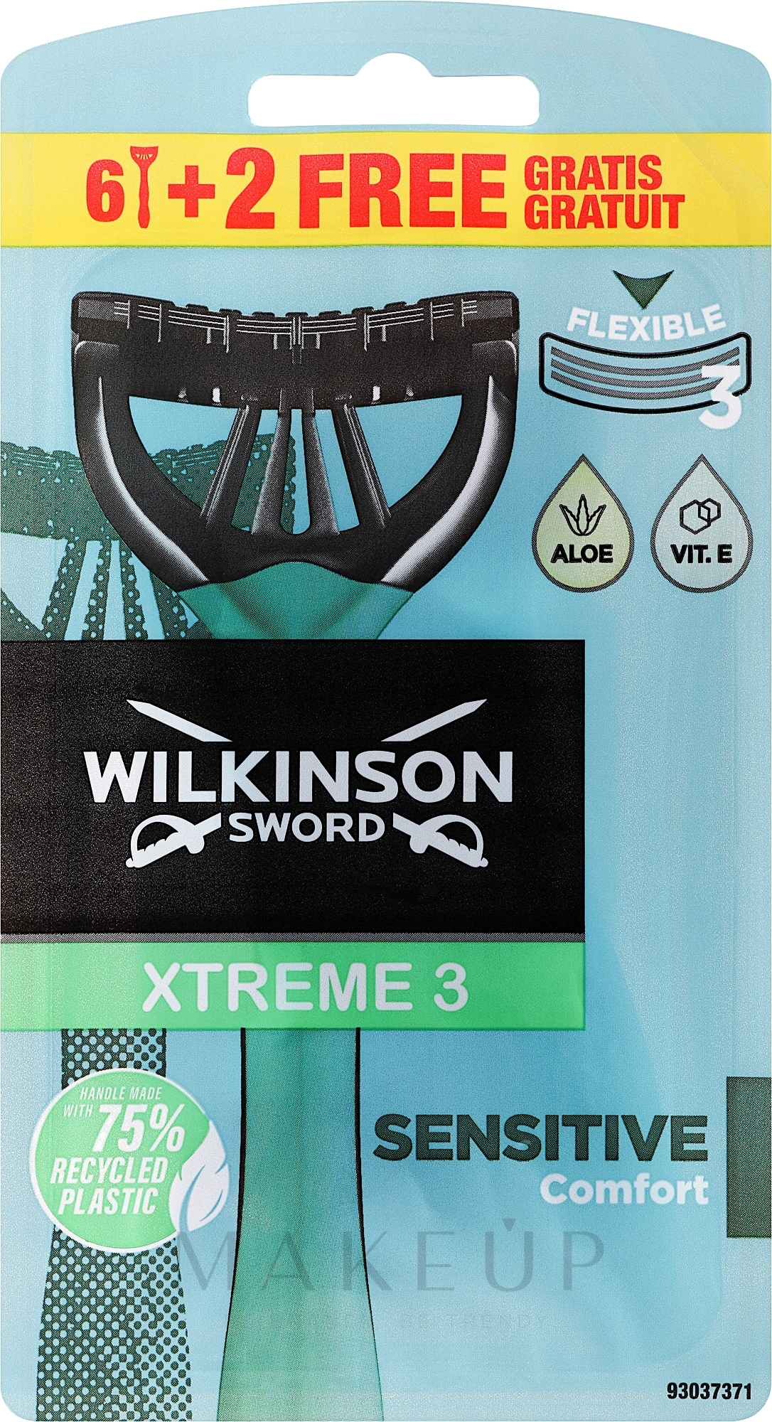 Einwegrasierer 6+2 St. - Wilkinson Sword Xtreme 3 Sensitive — Bild 8 St.