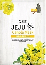 Feuchtigkeitsspendende, vitalisierende und pflegende Tuchmaske mit Rapsöl für alle Hauttypen - SNP Jeju Rest Canola Mask — Bild N1