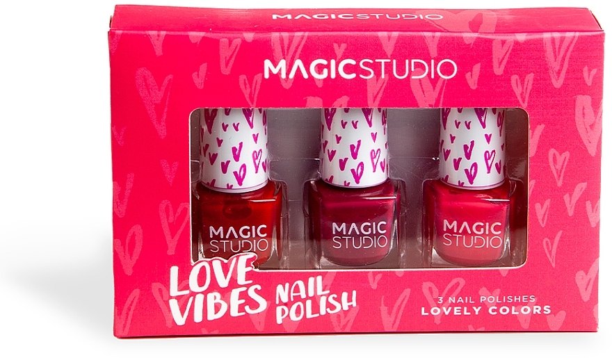 Nagellack-Set - Magic Studio Love Vibes 3 Nail Polishes (nail/polish/3x1.8ml) — Bild N1
