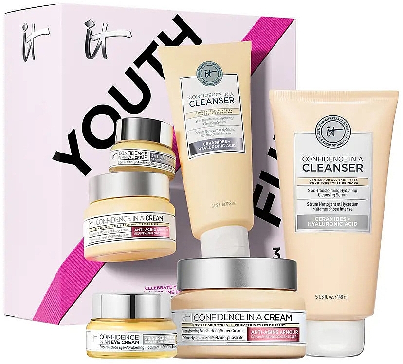 Set - It Cosmetics Celebrate Youthful Hydration (cl/gel/148ml + cr/60ml + eye/cr/15ml) — Bild N1