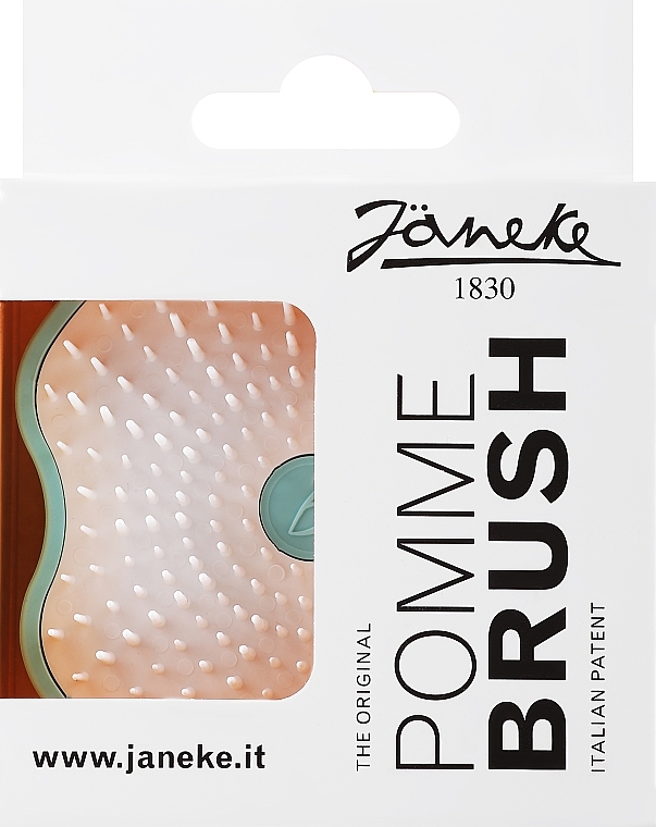 Kompakte Haarbürste türkis - Janeke The Original Pomme Brush — Bild N1