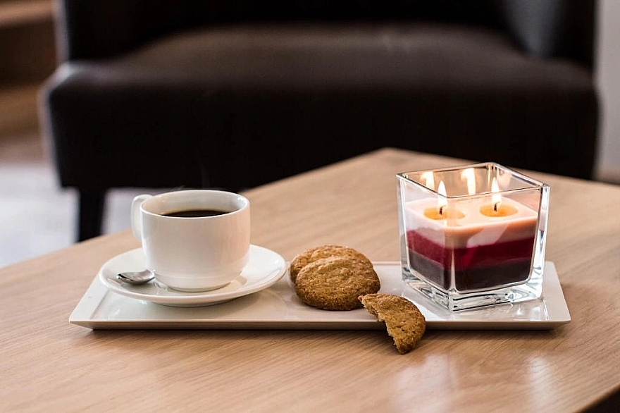 Duftende dreischichtige Kerze im Glas Lebkuchen - Bispol Aura Scented Candle Gingerbread — Bild N1