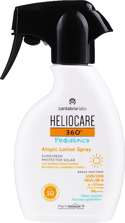 Sonnenschutzlotion-Spray für atopische Kinderhaut SPF 50 - Cantabria Labs Heliocare 360? Pediatrics Atopic Lotion Spray SPF 50 — Bild N1