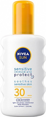 Sonnenschutzspray - Nivea Sun Protect & Sensitive Spray SPF 30 — Bild N1