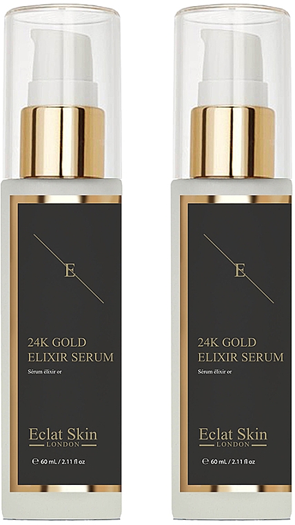 Gesichtspflegeset - Eclat Skin London 24k Gold Elixir Serum Kit (Gesichtsserum 2x60ml) — Bild N1