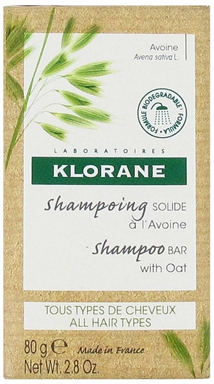 Festes Haarshampoo mit Haferextrakt - Klorane Solid Shampoo Bar with Oat — Bild N1
