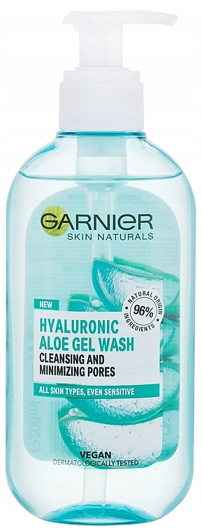 Gesichtsreinigungsgel zur Porenverfeinerung mit Hyaluronsäure und Aloe - Garnier Hyaluronic Aloe Gel Wash