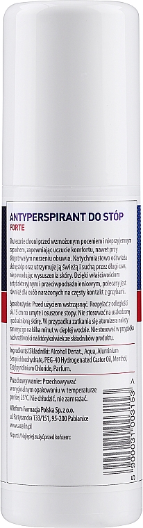 Fußdeospray Antitranspirant - Acerin Forte Deo — Bild N2