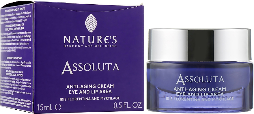 Anti-Aging Creme für Augen- und Lippenpartie - Nature's Assoluta Anti-Aging Cream Eye And Lip Area — Bild N1