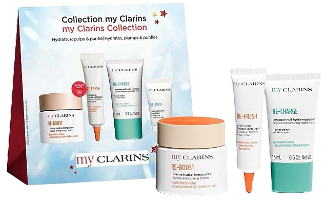 Set - Clarins My Clarins Christmas Collection (cr/50ml + eye/gel/15ml + gel/5ml + mask/15ml) — Bild N1