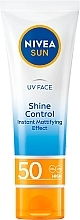 Düfte, Parfümerie und Kosmetik Nivea Sun Shine Control Instant Mattifying Effect SPF 50 - Mattierende Sonnencreme für normale bis Mischhaut 