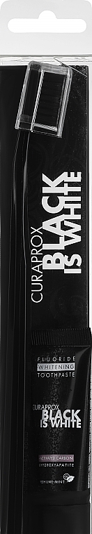 Set - Curaprox Black Set (Zahnpasta 10ml + Zahnbürste 1St.) — Bild N2