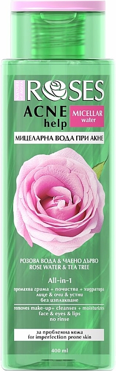 Mizellen-Reinigungswasser gegen Akne mit Rosenwasser und Teebaum - Nature Of Agiva Roses Acne Help Micellar Water — Bild N1
