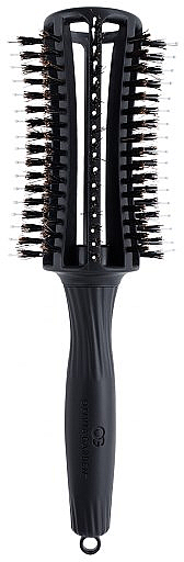 Rundbürste groß schwarz - Olivia Garden Finger Brush Round Black Large — Bild N1