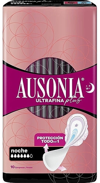 Ultradünne Slipeinlagen für die Nacht 10 St. - Ausonia Ultrafina Plus Night — Bild N1