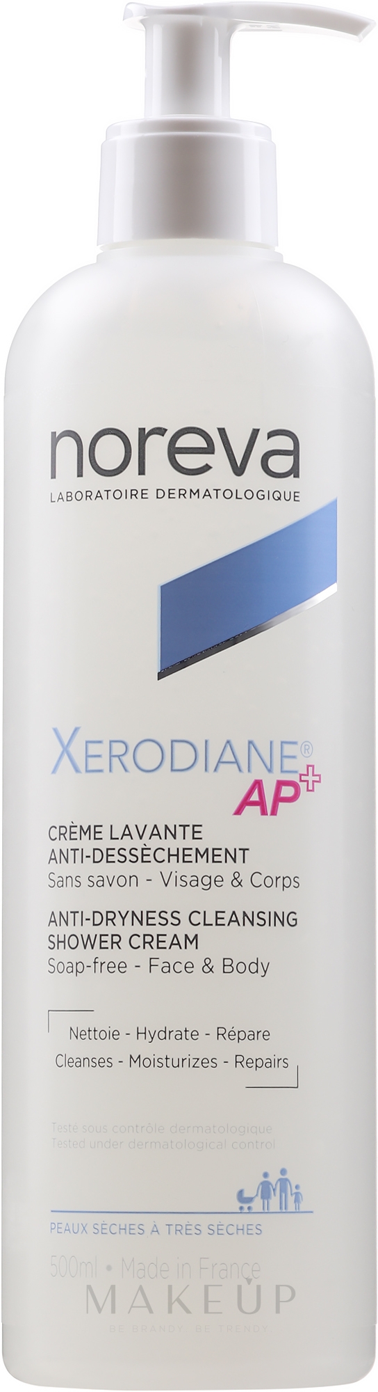 Weichmachende, entzündungshemmende, beruhigende Reinigungscreme für Gesicht und Körper - Noreva Laboratoires Xerodiane AP+ Cleansing Cream — Bild 500 ml