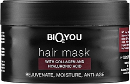 Haarmaske mit Kollagen und Hyaluronsäure - Bio2You Natural Hair Mask — Bild N1