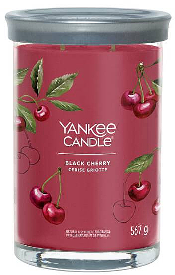 Duftkerze im Glas Black Cherry mit 2 Dochten - Yankee Candle Singnature — Bild N1