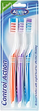 Zahnbürste mittel Control Action orange, lila, blau 3 St. - Beauty Formulas Control Action Toothbrush  — Bild N1