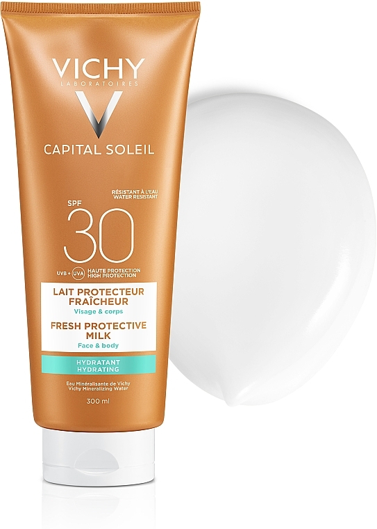 Erfrischende und feuchtigkeitsspendende Sonnenschutzmilch für Körper und Gesicht SPF 30 - Vichy Capital Soleil Hydrating Milk SPF 30 — Bild N9