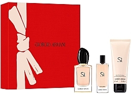 Düfte, Parfümerie und Kosmetik Giorgio Armani Si - Duftset (Eau de Parfum 50ml + Eau de Parfum 15ml + Körperlotion 75ml)