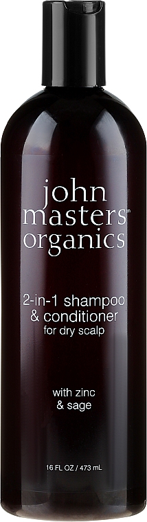 2in1 Shampoo und Conditioner für trockene Kopfhaut mit Zink und Salbei - John Masters Organics Zinc & Sage Shampoo & Conditioner — Bild N3