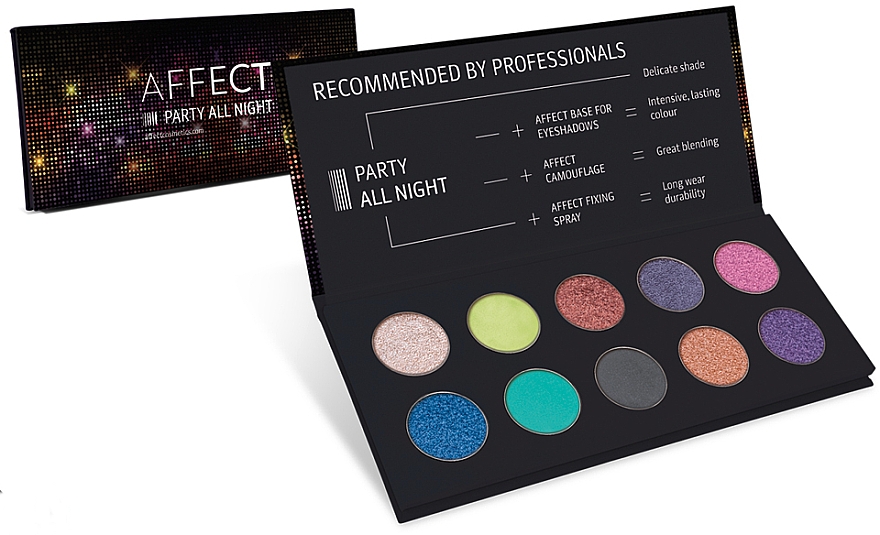 Lidschattenpalette - Affect Cosmetics Party All Night Eyeshadow Palette