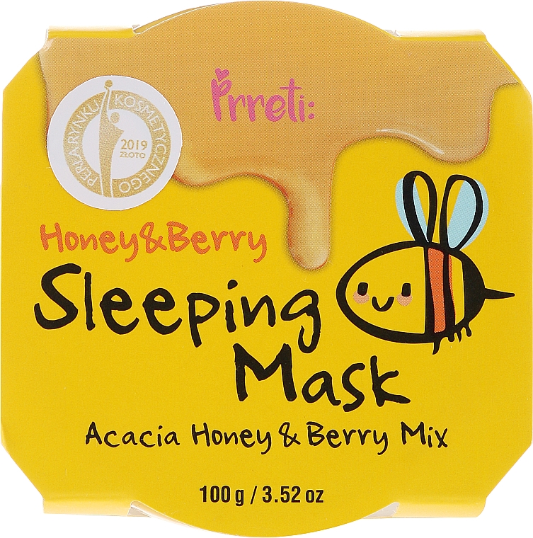 Nährende Gesichtsmaske mit Akazienhonig und Waldbeeren für die Nacht - Prreti Honey & Berry Sleeping Mask — Bild N1