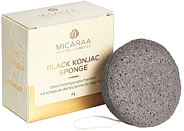 Düfte, Parfümerie und Kosmetik Konjakschwamm mit Aktivkohle - Micaraa Black Konjak Sponge