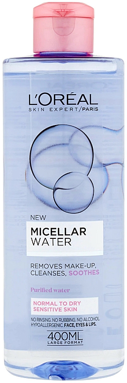 Zweiphasiges Mizellen-Reinigungsnwasser für normale und empfindliche Haut - L'Oreal Paris Micellar Water Normal Dry Sensitive — Bild N1