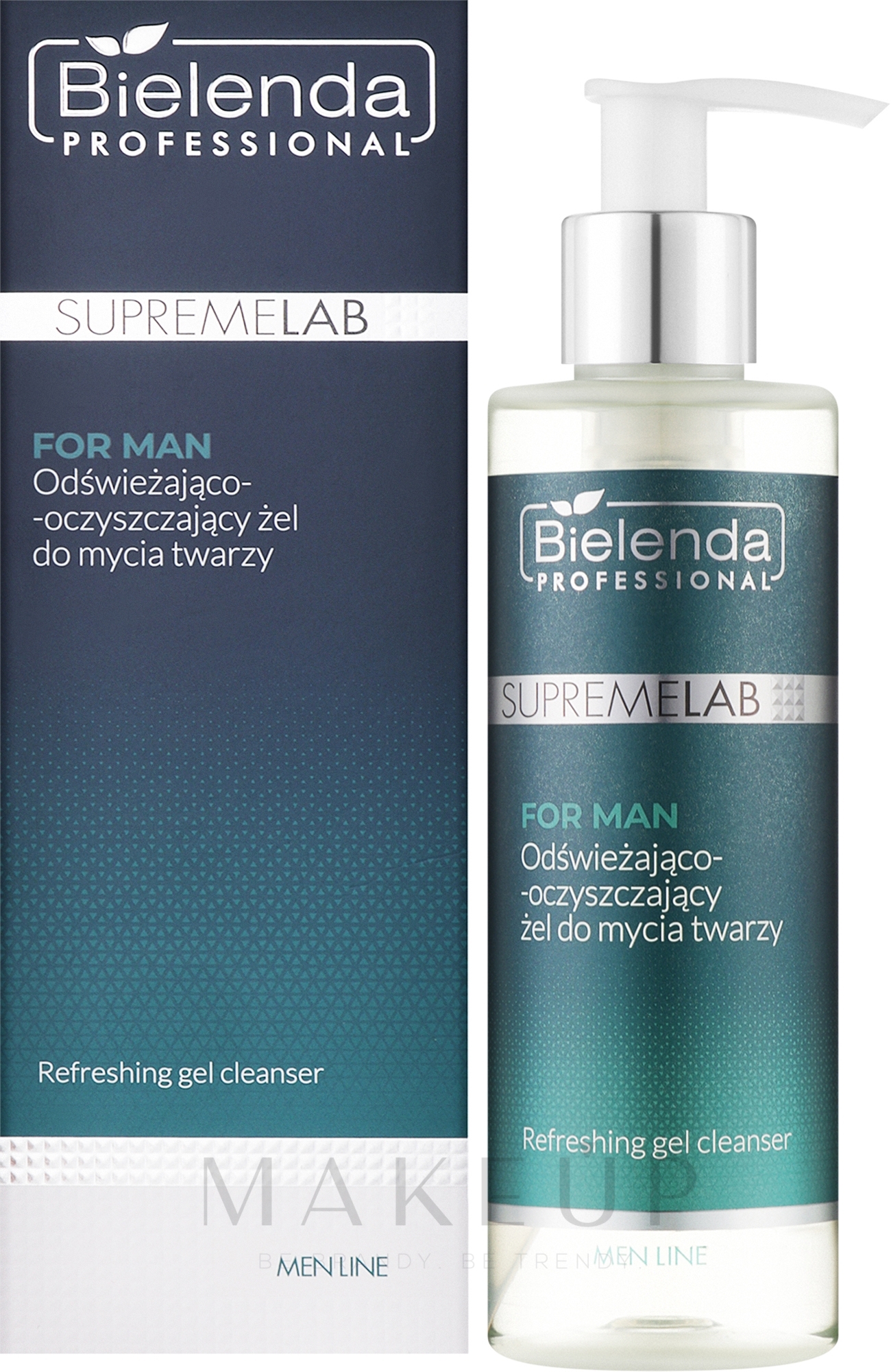 Erfrischendes Waschgel für Männer - Bielenda Professional SupremeLab For Men Refreshing Gel Cleanser — Bild 200 ml