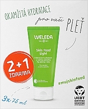 Düfte, Parfümerie und Kosmetik Gesichts- und Körperpflegeset - Weleda Skin Food Light Multipack (Feuchtigkeitscreme 3x75ml)