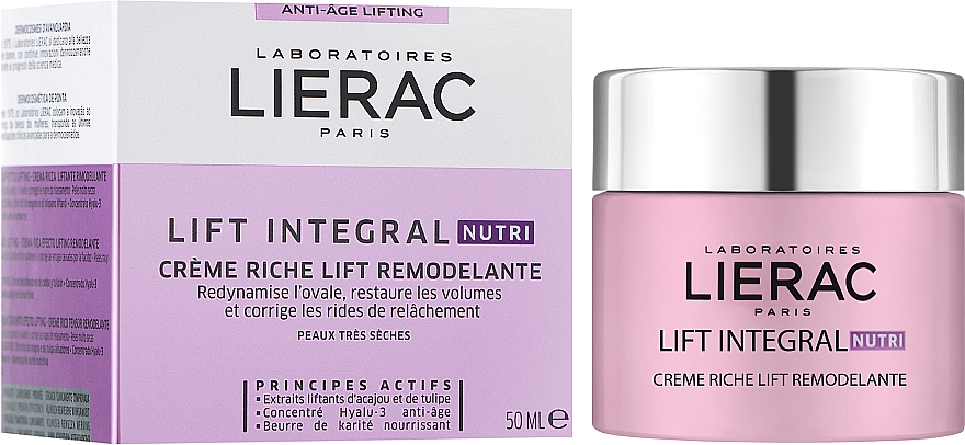 Reichhaltige modellierende Gesichtscreme mit Lifting-Effekt für sehr trockene Haut - Lierac Lift Integral Nutri Sculpting Lift Rich Cream — Bild N2