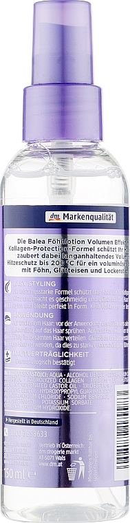 Haarstyling-Lotion Volumen-Effekt - Balea Volumen Effekt — Bild N2