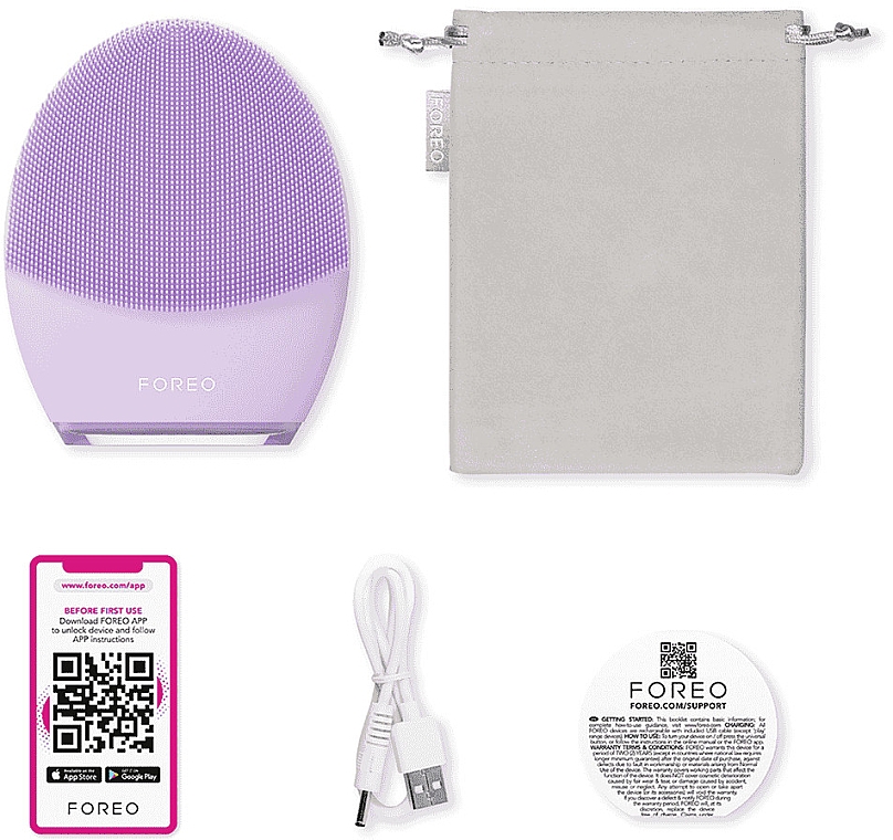 Reinigungsbürste für empfindliche Haut - Foreo Luna 4 Plus Sensitive Skin Lavender — Bild N3