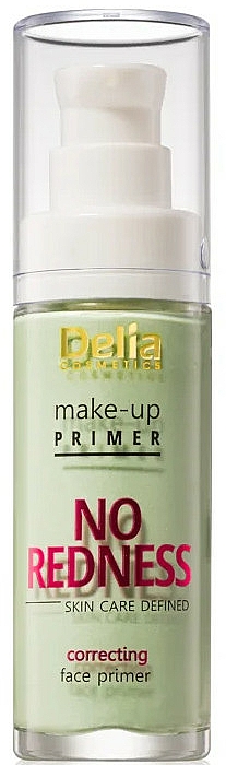 Korrigierende Grundierung gegen Hautrötungen - Delia Cosmetics No Redness Make Up Primer