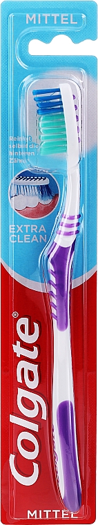 Zahnbürste mittel Extra Clean lila-weiß - Colgate Extra Clean Medium — Bild N3