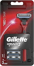 Düfte, Parfümerie und Kosmetik Rasierer mit 3 Ersatzklingen - Gillette Mach3 Start Red