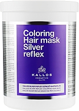 Anti-Gelbstich Haarmaske - Kallos Cosmetics Coloring Hair Mask Silver Reflex — Foto N3