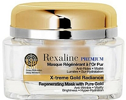 Düfte, Parfümerie und Kosmetik Verjüngende und regenerierende Gesichtsmaske mit 24K Goldpartikeln - Rexaline Line Killer X-Treme Gold Radiance Mask