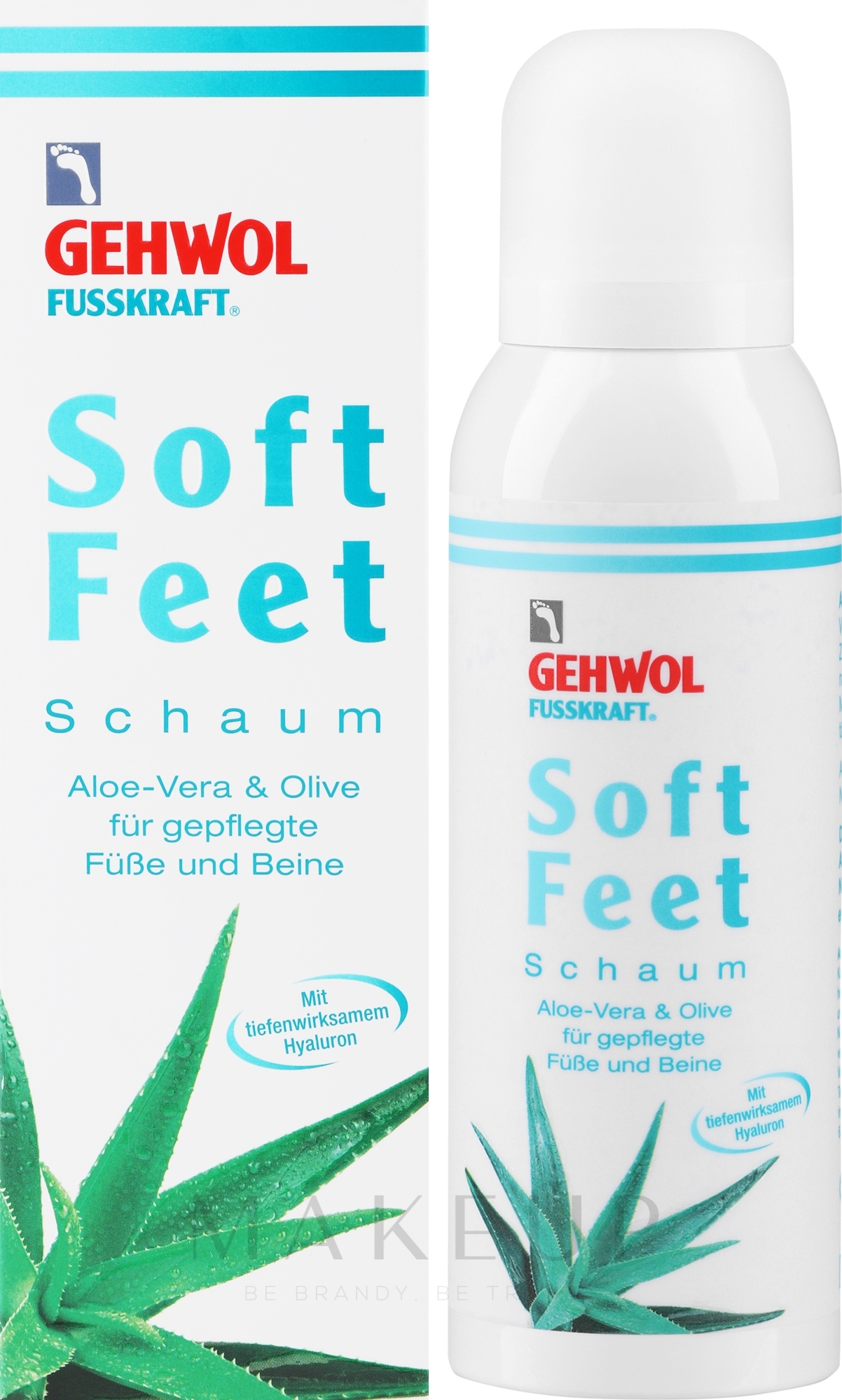 Schaum mit Aloe Vera und Olivenöl - Gehwol Fusskraft Soft Feet Foam — Bild 125 ml