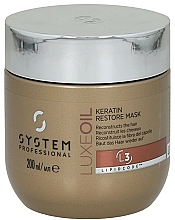 Keratin-Haarmaske - System Professional Luxe Oil Lipidcode Keratin Restore Mask L3 — Bild N2
