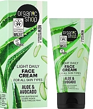 Gesichtscreme mit Avocado und Aloe - Organic Shop Light Daily Cream Aloe & Avocado — Bild N2