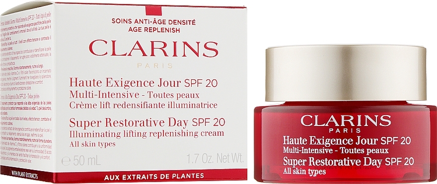 Multi-Intensive Tagescreme für jeden Hauttyp - Clarins Super Restorative Day Cream SPF 20 — Bild N2