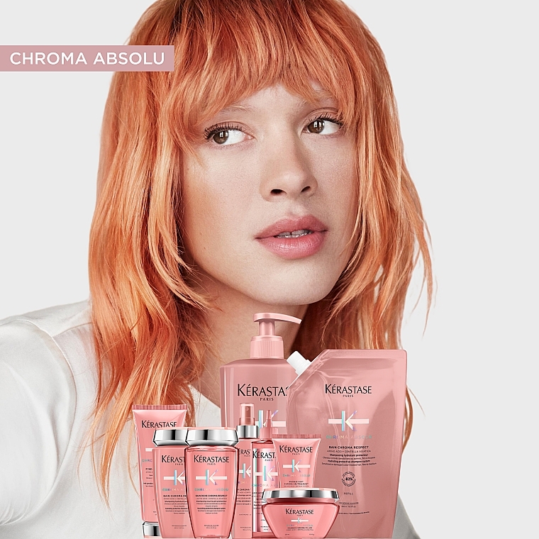 Feuchtigkeitsspendendes und schützendes Shampoo-Bad für farbbehandeltes, empfindliches und geschädigtes feines Haar (Refill) - Kerastase Chroma Absolu Bain Chroma Respect — Bild N10