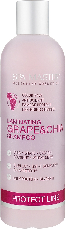 Laminierendes Shampoo mit Weintrauben und Chia - Spa Master Laminating Shampoo — Bild N1