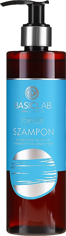 Feuchtigkeitsspendendes Shampoo mit Zeder, Efeu und Ringelblume - BasicLab Dermocosmetics Capillus Shampoo For Greasy Hair — Bild N2