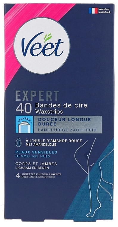 Wachspflaster für empfindliche Fußhaut - Veet Expert Cold Wax Strips Legs Sensitive — Bild N1